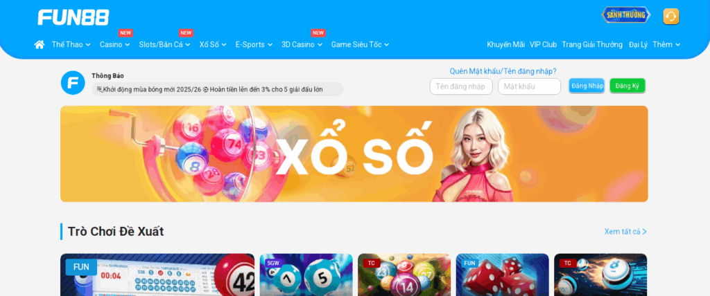 Giới thiệu đôi điều chưa biết về danh mục Xổ Số của Fun88