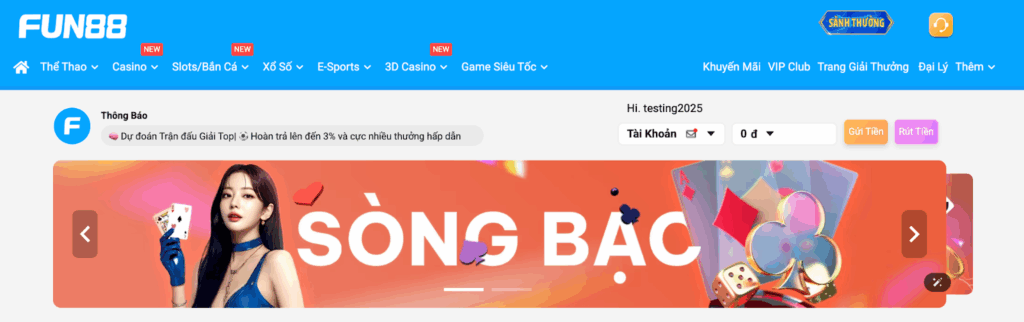Khái quát về sảnh Casino Fun88 và các thông tin liên quan